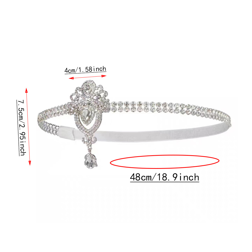 Vintage Style Wedding Hair Accessory Art Deco Crystal Rhinestone Headband